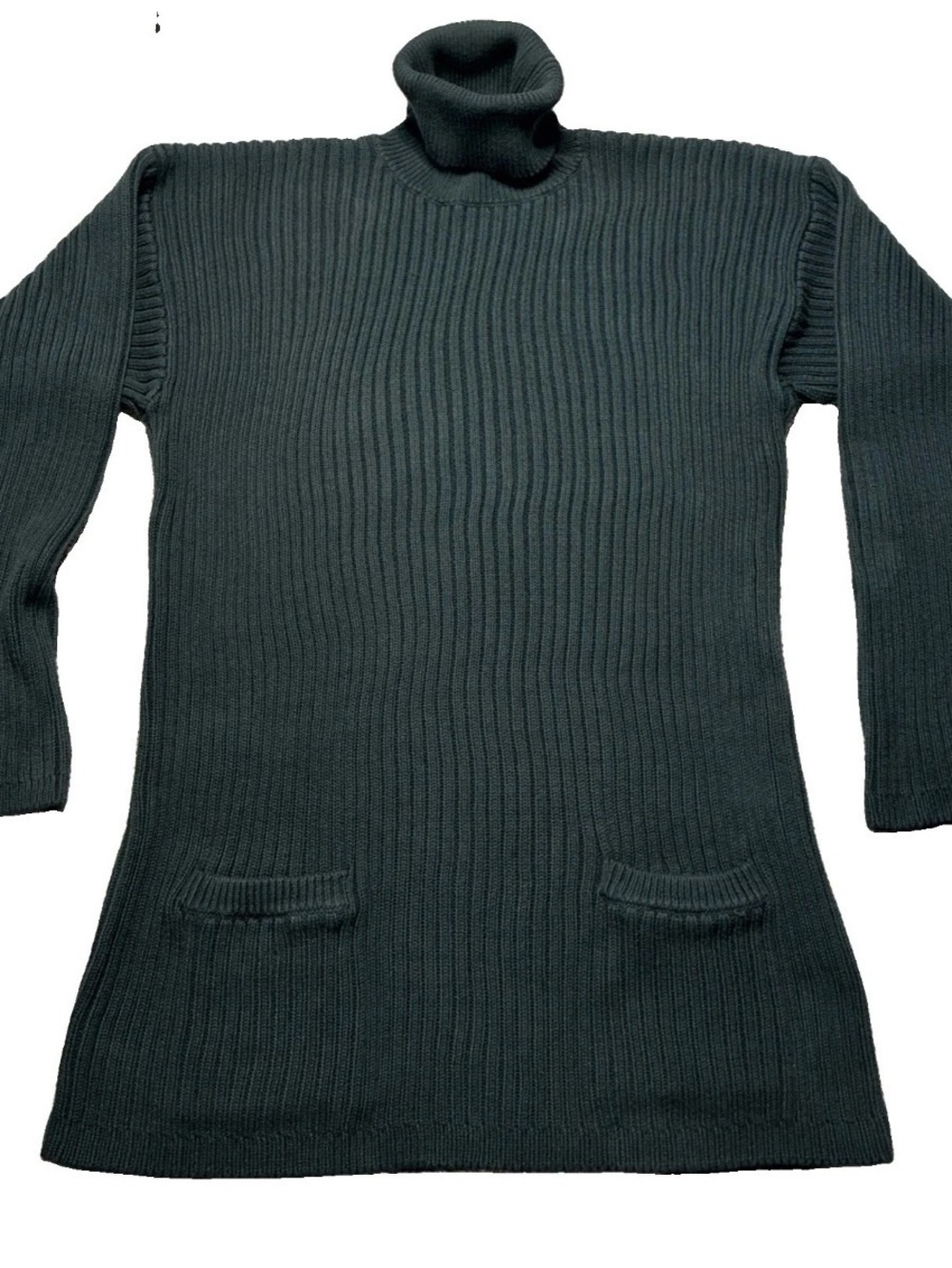 JCrew 1990 Vintage Turtleneck Cotton Sweater With Pockets (0747)